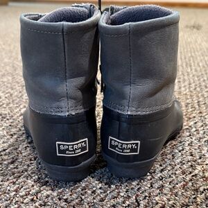 Sperry Kids Black and Gray Boots